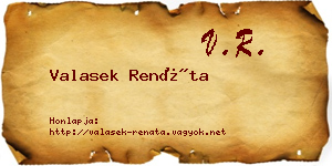 Valasek Renáta névjegykártya